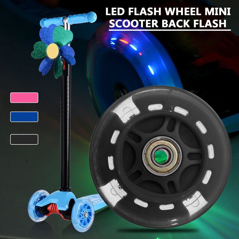 Bánh xe trượt scooter Mini có đèn LED nhấp nháy 120mm gắn phía sau