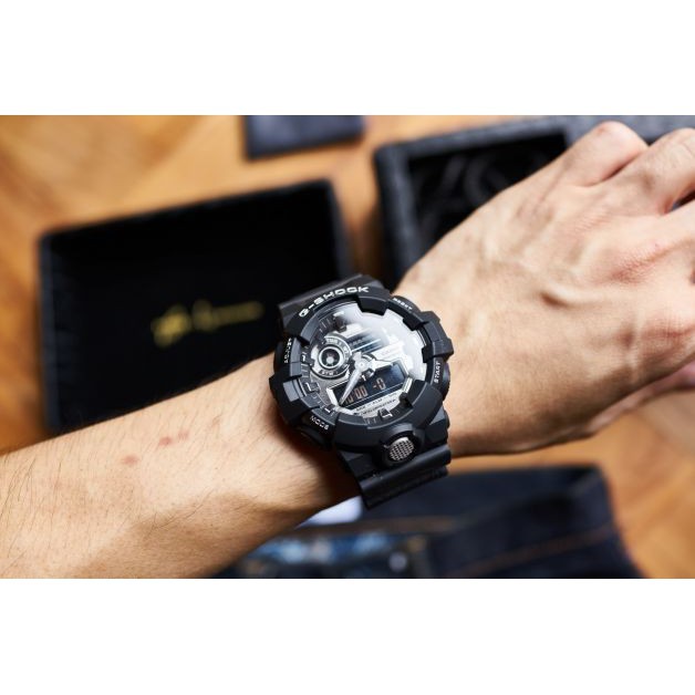 Đồng hồ nam Casio G Shock GA-710-1ADR Dây Nhựa Màu Đen - Tuổi Thọ Pin 5 Năm
