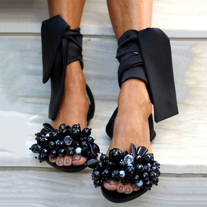 Dép Xỏ Ngón Đính Hoa Thời Trang Cho Nữ Size 35-43