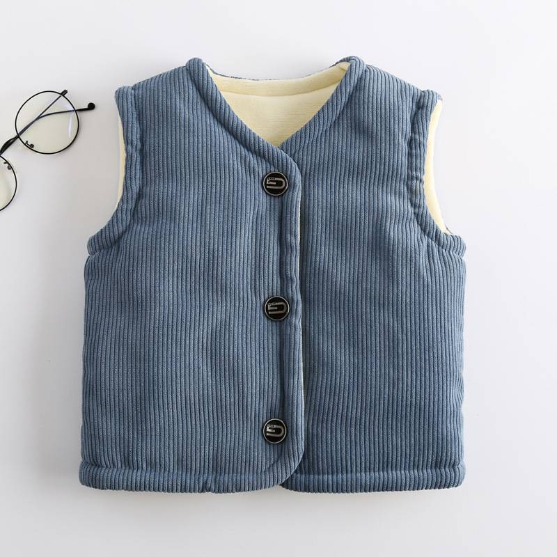 MezyTicky Trẻ em xuống áo vest cotton mùa thu đông trẻ sơ sinh và trẻ nhỏ trong áo vest trẻ em lớn thời trang dày dặn ấm áp