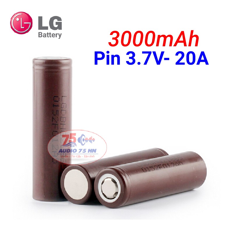 Pin sạc LG HG2 18650 pin lithium xả 20A dùng cho xe đạp điện, máy khoan