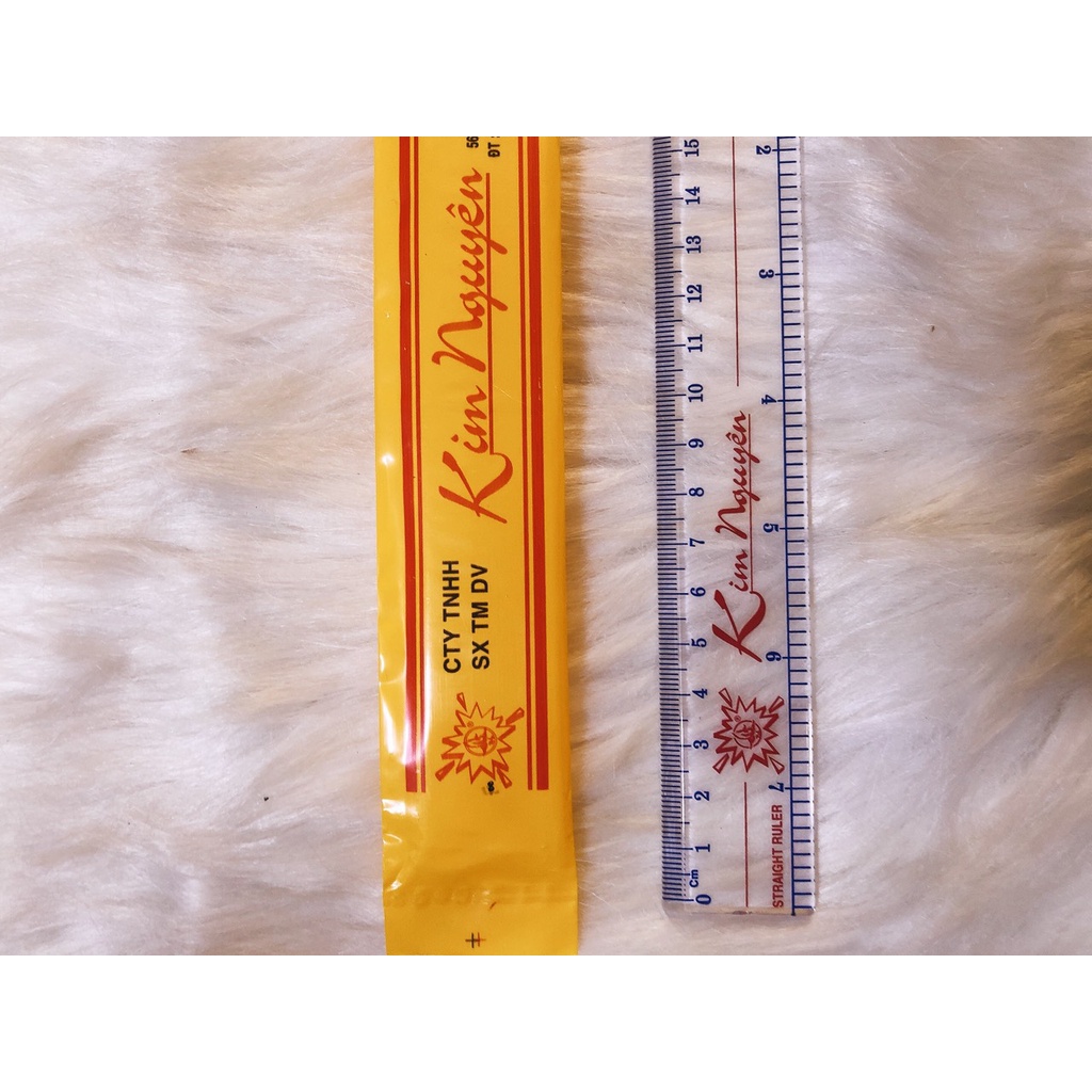 Thước kẻ học sinh, văn phòng hiệu kim nguyên nhựa cứng dài 20cm