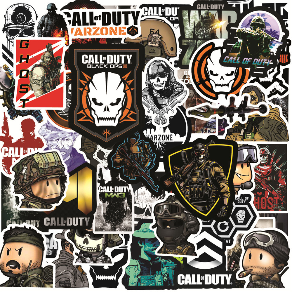 100Pcs/Set ❉ Call of Duty Series A Stickers ❉ FPS Games COD DIY Fashion Mixed Waterproof Doodle Decals Stickers