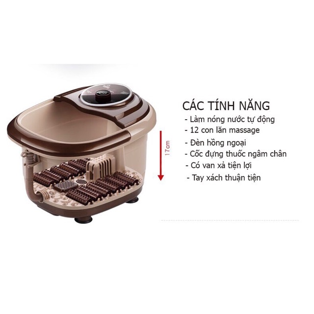 Bồn Ngâm Chân Massage Hồng Ngoại Có Sục Khí [ Tặng Thuốc Bắc Ngâm Chân]