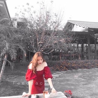 ĐẦM ĐỎ CUP NGỰC RỚT VAI