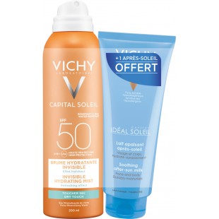 Set Xịt chống nắng Vichy Captial Soleil Brume Hydratante Invisible SPF 50 200ml kèm Kem nhả nắng 100ml - Cila House