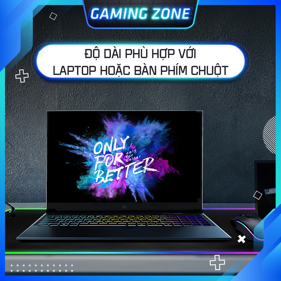 Miếng lót chuột, pad chuột chơi game LED RGB cỡ lớn chống trượt siêu bền siêu đẹp