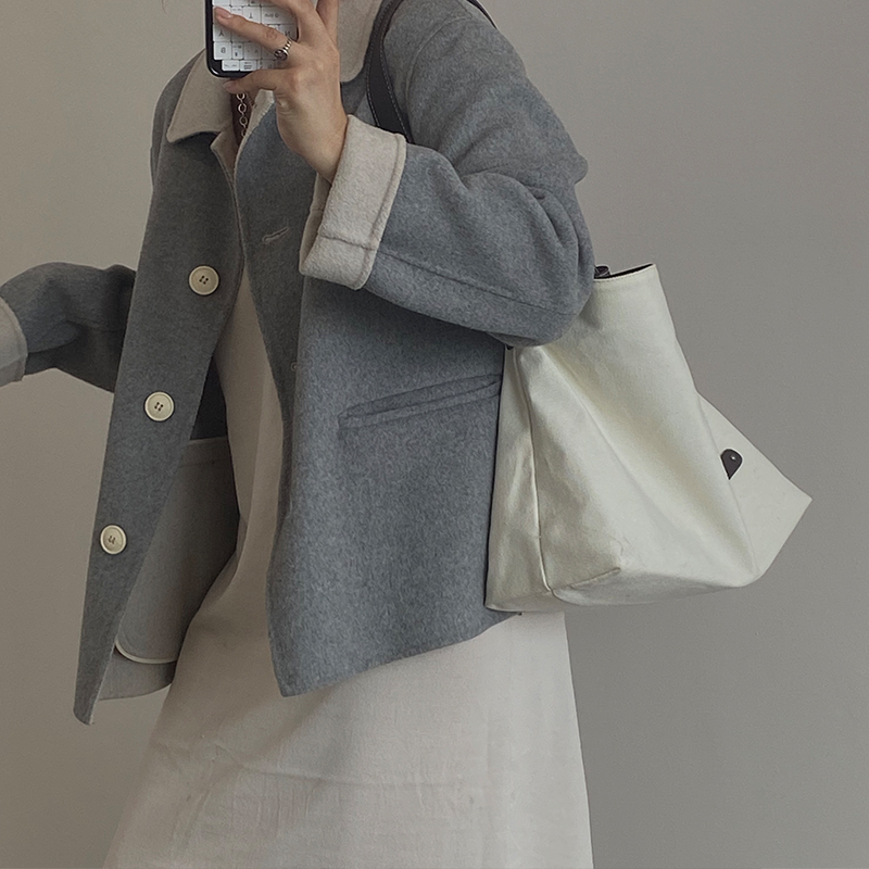 Túi Vải Canvas Thiết Kế Đơn Giản Phong Cách Nhật Bản Cho Nữ