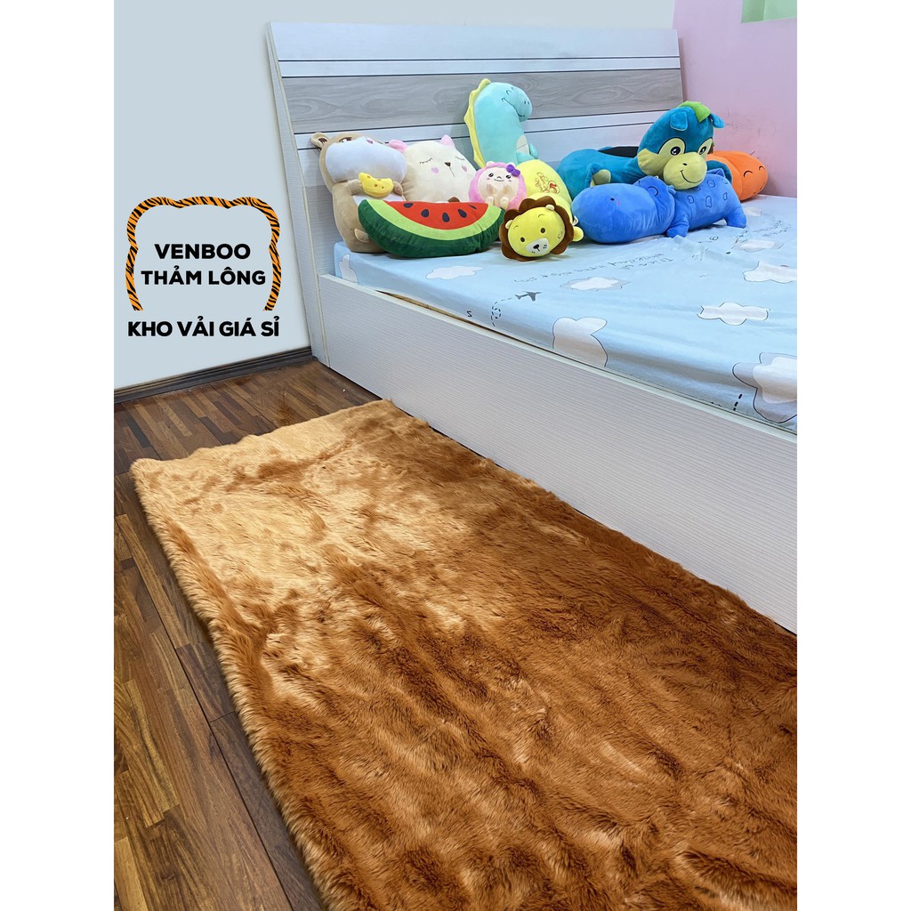 🌟 THẢM LÔNG TRẢI BÀN TRANG ĐIỂM & TRẢI SÀN | NÂU DA BÒ ÁNH VÀNG 2021