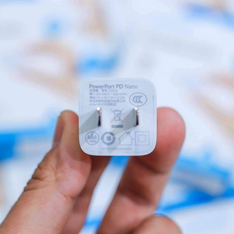 Cốc , củ sạc nhanh 20W Chính hãng ANKER Powerport PD Nano A2634 cho IPhone 12 , 12 Pro Mã , IPhone 11 Pro Max