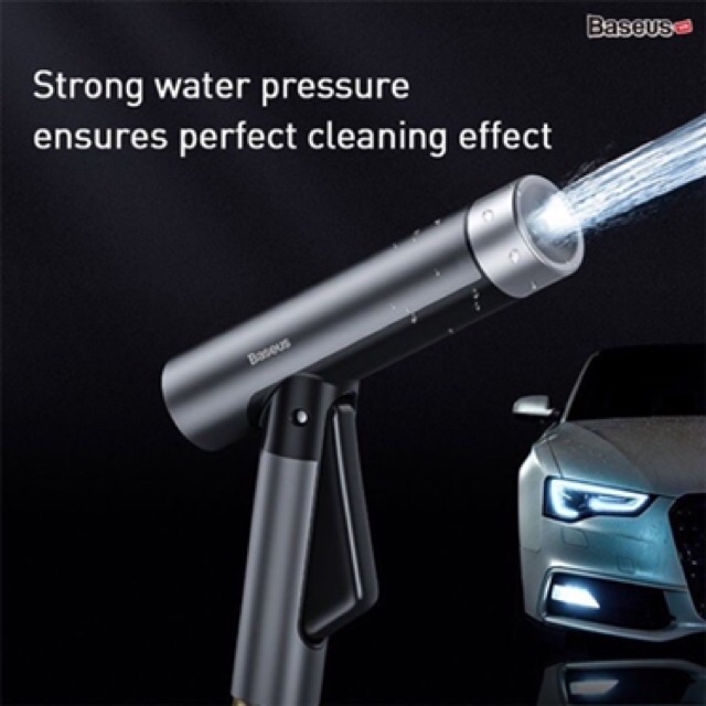 Bộ dây và vòi tăng áp lực nước dùng rửa xe, tưới cây Baseus Simple Life Car Wash Spray Nozzle