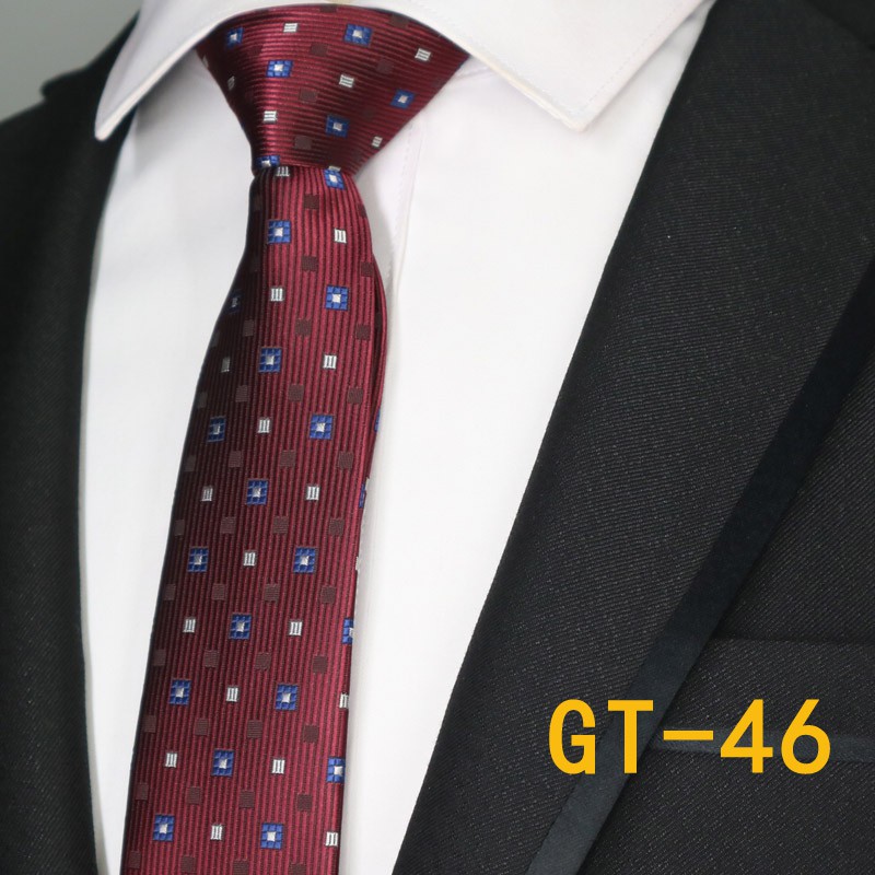 Cà Vạt Lụa 6CM Màu Đen / Xanh Thời Trang Cho Nam