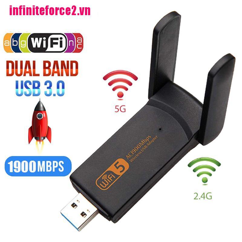 [IN2VN]Wifi Adapter 1900M 2.4G 5G Dual Band Wifi USB 3.0 Fee Driver LAN Ethernet