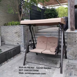 Xích Đu Nhập Khẩu Cao Cấp Kèm Gối Màu Be NK03