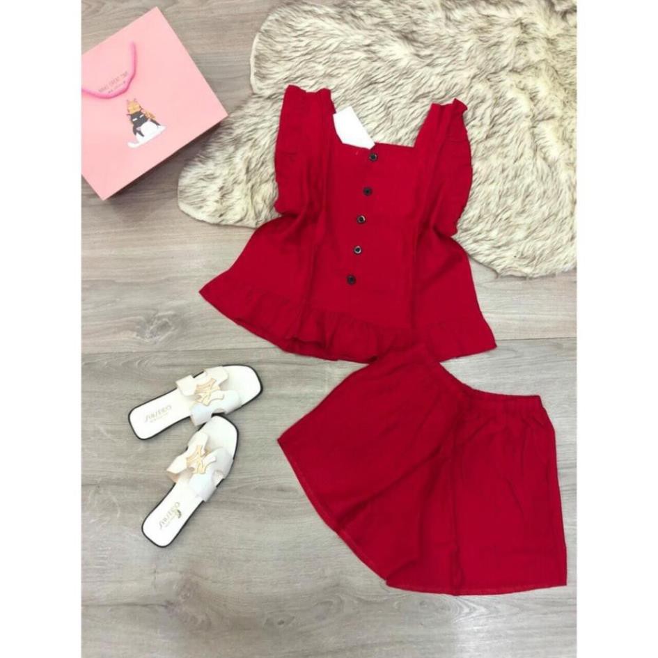 Bộ Đồ Nữ Mặc Nhà - Bộ Đùi Nữ - Bộ Đũi Đùi Mặc Mát, Không Nhăn, Thấm Mồ Hôi | BigBuy360 - bigbuy360.vn