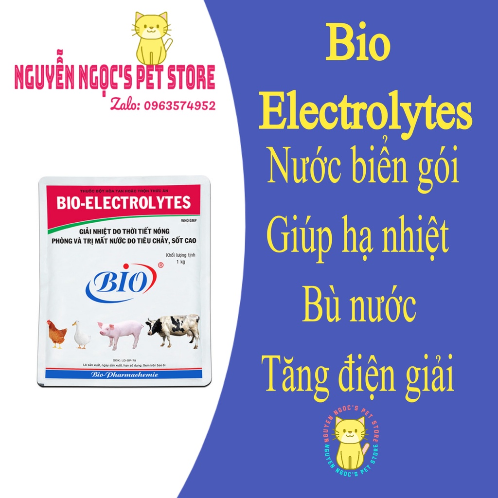 Bio Electrolytes - Nước biển gói tăng điện giải, bù nước cho chó mèo vật nuôi