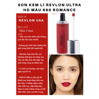 SON REVLON ULTRA HD MATTE LIPCOLOR