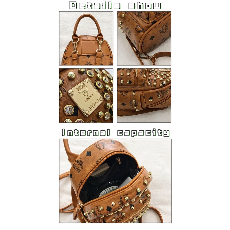 Balo mini đính đinh tán phong cách Hàn Quốc thời trang cá tính cho nữ