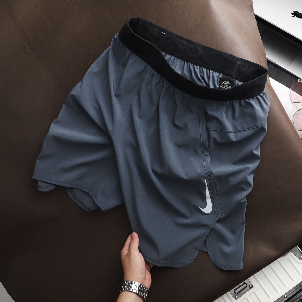 Quần short chạy bộ, tập gym chất vải xi giản phù hợp vận động, mặc siêu nhẹ, cực mát 9738