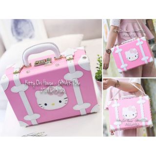 🍀 Hộp vali đựng đồ trang điểm có tay xách Kitty🍀