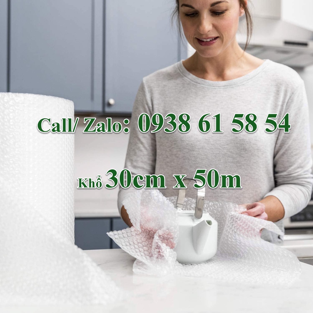 Cuộn Xốp Hơi Bong Bóng Khí Khổ 30cmx50m