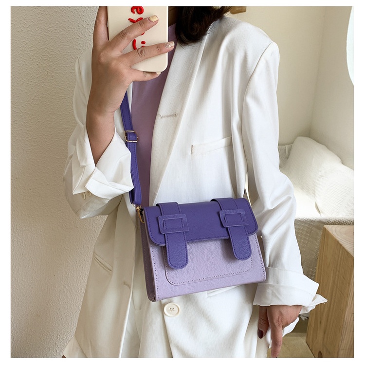 Túi đeo chéo nữ mini nắp túi phối màu cute phong cách Hàn Quốc túi xách nữ thời trang trẻ trung bền đẹp rẻ ABICA TX008