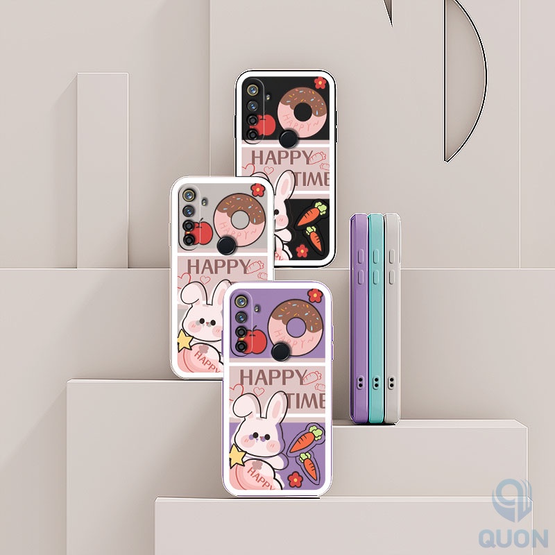 Ốp Điện Thoại TPU Mềm Hình Thỏ/Bánh Donut Cho Realme 5 6 7 pro 5i 6i 7i C17