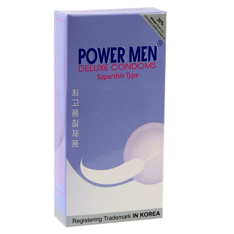 [FREESHIP] Bao cao su Powermen Superthin siêu mỏng hộp 12chiếc