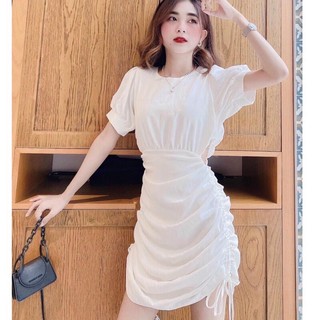 Váy đầm dự tiệc rút dây hở eo