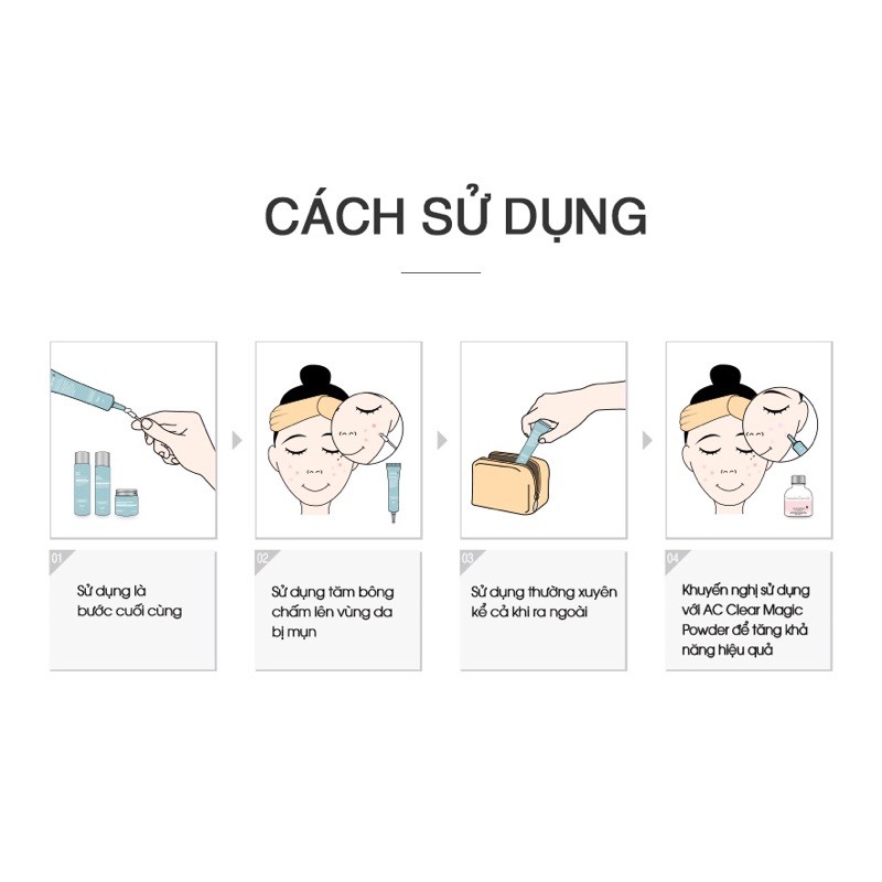 Gel chấm hỗ trợ giảm mụn THE PLANT BASE AC CLEAR MAGIC GEL 30ml