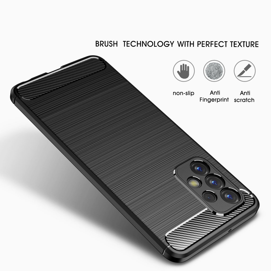 Ốp điện thoại LENUO chất liệu sợi cacbon chống sốc cho Samsung Galaxy A53 A52 A72 A33 A52S A23 A22 A13 5G A32 4G