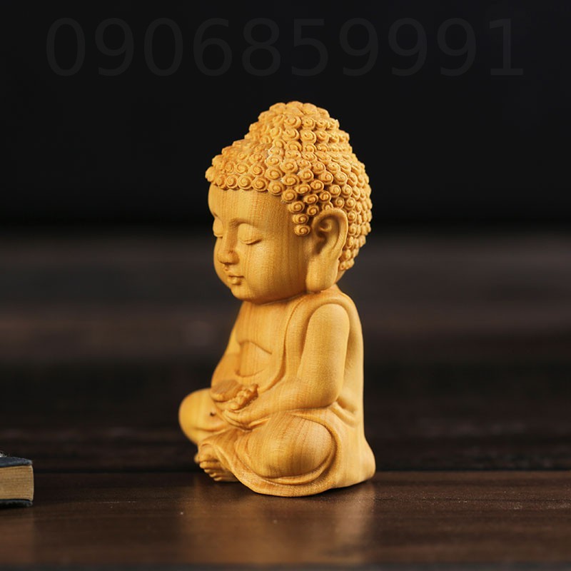 Tượng gỗ phật Thích Ca Mâu Ni cỡ nhỏ - Gỗ Hoàng Dương