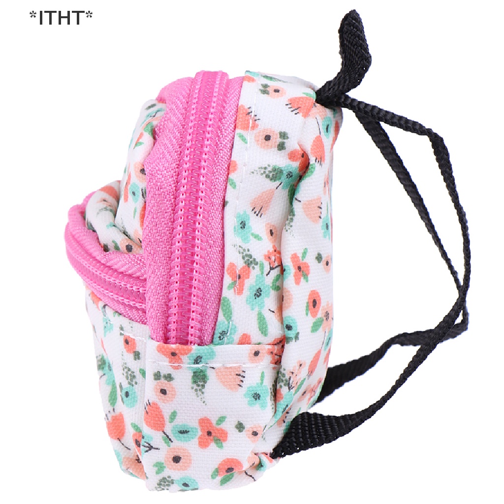 Ba Lô Đi Học Đính Hoa Xinh Xắn Cho Búp Bê Tỷ Lệ 1: 6 1: 12