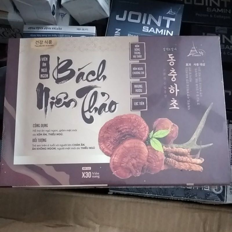 Viên ăn ngủ ngon BÁCH NIÊN THẢO hộp 60 viên hỗ trợ ăn ngon, giảm mệt mỏi, suy nhược (hộp cứng)