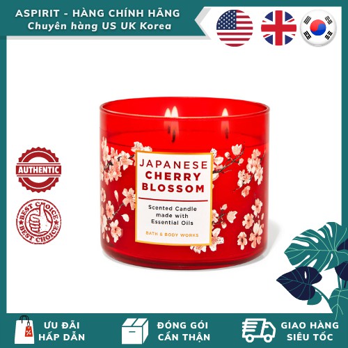 🌸🌸HOT SALE🌸🌸 Nến Thơm Bath And Body Works Scented Candle 3 Bấc 411g