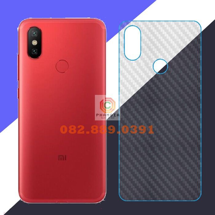 Miếng dán mặt lưng skin carbon Xiaomi Mi 8/ Mi A1