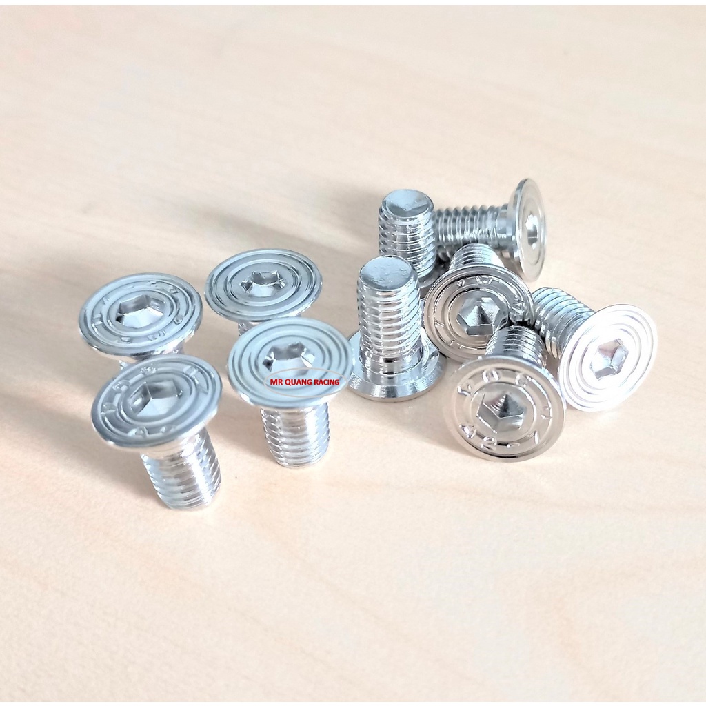 Ốc inox 304 đầu âm 8li15 gắn lòng đĩa nhiều dòng xe máy