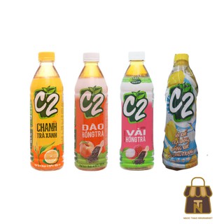 Trà xanh C2 hương chanh / đào / vải / khế mật ong (mới) 455ml