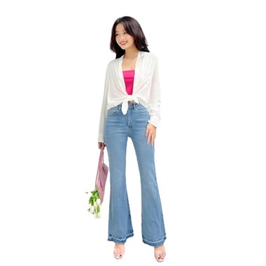 OLV - Quần Ripped Flare Jeans
