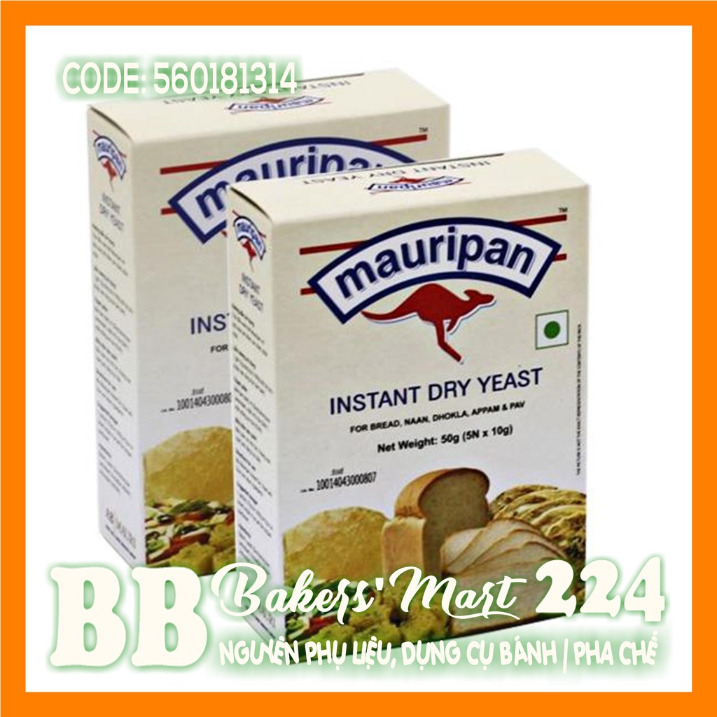 💥 GÌ CŨNG RẺ 💥 Men khô làm bánh Mauripan - HỘP 50gr (10gr x 5 gói) | BigBuy360 - bigbuy360.vn