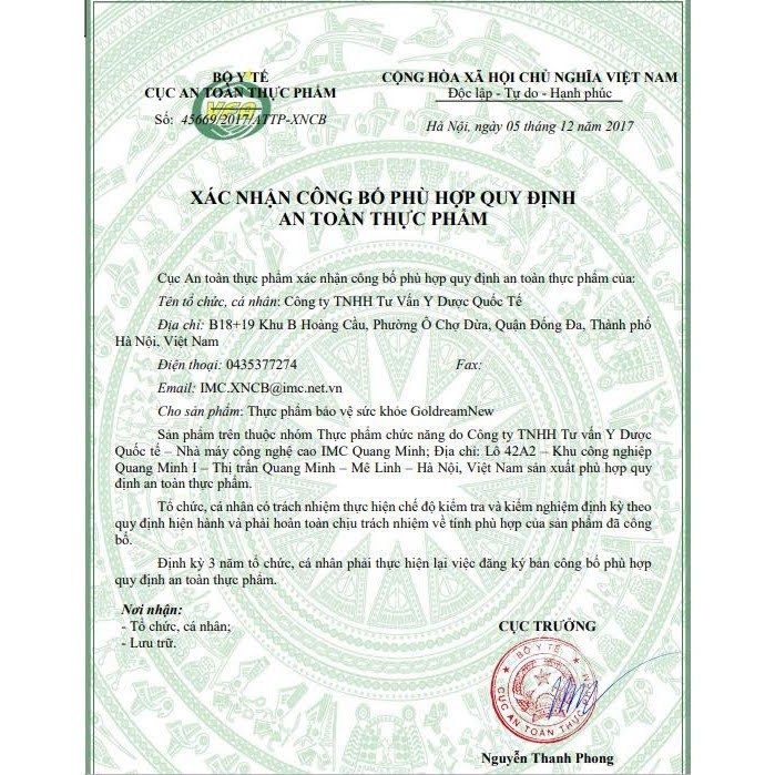 GOLDREAM NEW - HÀNG CHÍNH HÃNG - HỖ TRỢ CẢI THIỆN CHỨNG MẤT NGỦ KINH NIÊN