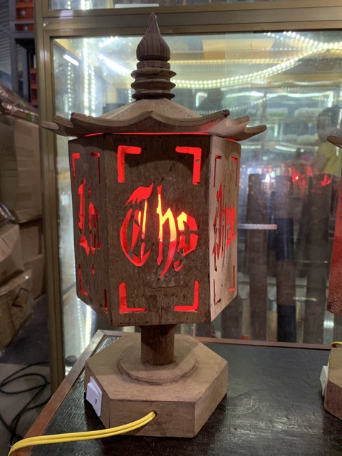 Đèn ngủ bằng vỏ quế 100%