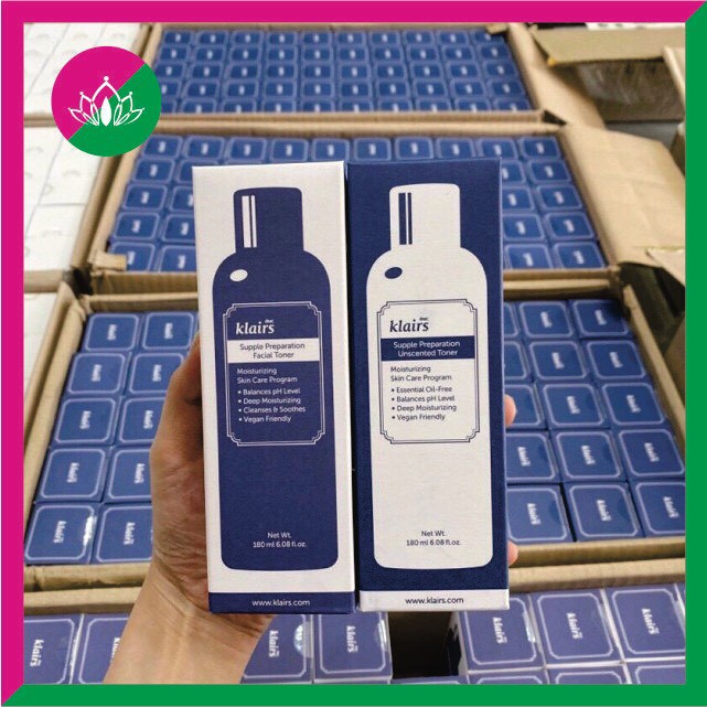 Toner Klairs Supple Preparation Toner 180ml, nước hoa hồng Klairs làm sạch, dưỡng ẩm, se khít lỗ chân lông, cân bằng Ph