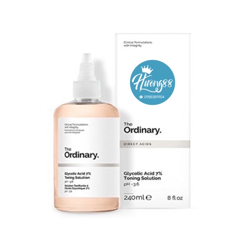 Toner Tẩy Da Chết Hoá Học The Ordinary Glycolic Acid 240ml