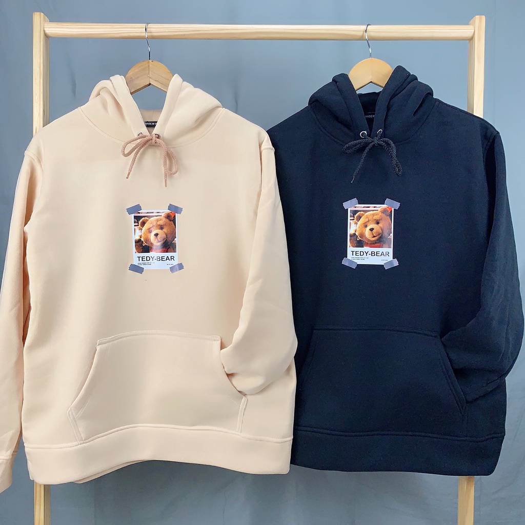 Áo Hoodie Nỉ Trơn Unisex basic áo khoác nỉ trơn nam nữ form rộng Gấu dumb DC288 - Haihaishop
