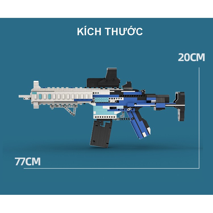 Đồ Chơi Lắp Ráp Kiểu LEGO PUBG Mô Hình M416 (HK416C) Black Ice Với 1200+ Mảnh Ghép, Bản Thiết Kế Tiêu Chuẩn Của Kevin183