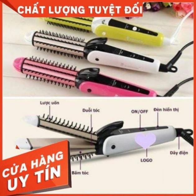 LƯỢC ĐIỆN NOVA 3 IN 1 ( LÀ TÓC - DẬP XÙ - LÀM XOĂN )