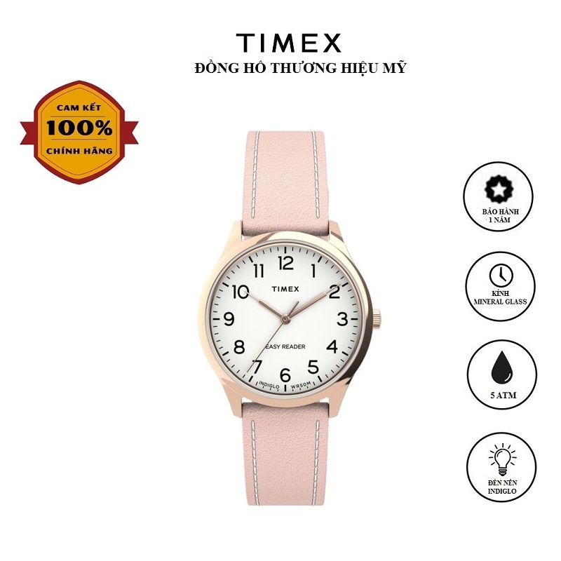 Đồng hồ TIMEX Easy Reader Gen1 32mm TW2U22000 Dây Da - Chính Hãng