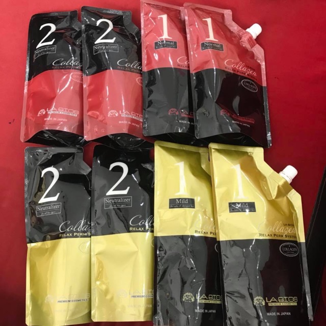 Thuốc duỗi tóc cao cấp Collagen LaBios Nhật Bản siêu bóng mượt 400mlx2