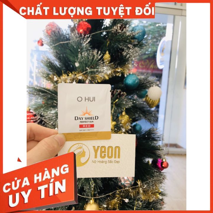 Gói Kem chống nắng Ohui Perfect Sun Pro Red SPF 50+/ PA+++ 1ml_𝐘𝐄𝐎𝐍 𝐋𝐔𝐗𝐔𝐑𝐘 𝐂𝐎𝐒𝐌𝐄𝐓𝐈𝐂𝐒